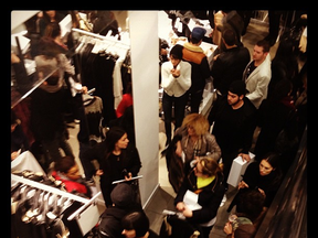 The scene Wednesday night at the Maison Martin Margiela for H&M pre-sale.