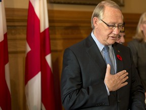 Mayor Gerald Tremblay speaks to reporters at a news conference Thursday, October 25, 2012 in Montreal. Tremblay had refused to speculate on his political future amid allegations of widespread corruption in his administration. He has now taken a few days off "to rest".THE CANADIAN PRESS/Ryan Remiorz