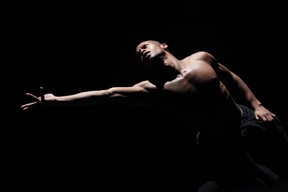 Dancer Jonathan Alsberry is one of the dancers from NYC dance company Aszure Barton and Artists, who will be performing Busk (pictured above) at Theatre Maisonneuve at Montreal's Place des Arts. The company will also perform the new Aszure Barton-choreographed dance piece Awaa. (Photo by Julieta Cervantes, courtesy Danse Danse / Aszure Barton and Artists).