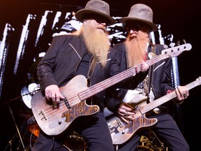 MONTREAL, QUE.: NOVEMBER 7, 2012 -- ZZ Top perform at the Bell Centre in Montreal Wednesday, Novermber 7, 2012. (John Kenney/THE GAZETTE)