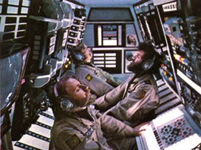 The astronauts on the spaceship Dark Star are on a 20-year mission to blow up planets and they're bored to tears. They look awfullly cramped, too.