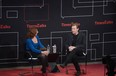 Actor Ewan McGregor (R) is interviewed by New York Times reporter Melena Ryzik during TimesTalks at Times Center on December 14, 2012 in New York City.  (Michael Loccisano/Getty Images)