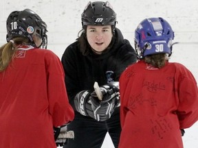 Pointe-Claire novice B ringette coach Julie Smith.