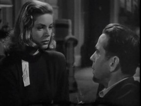 Lauren Bacall and Humphrey Bogart in The Big Sleep, by Howard Hawks.