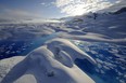 Meltwater on surface of Columbia Glacier, Columbia Bay, Alaska, June 20, 2008  (James Balog/Extreme Ice Survey)