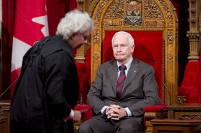 He knows something about ceremony: Governor General David Johnston oversees a ceremony giving royal assent to government legislation in the Senate, in Ottawa. Johnston has agreed to a ceremonial meeting with First Nations leaders on Friday. THE CANADIAN PRESS/Adrian Wyld