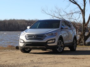 The redesigned 2013 Hyundai Santa Fe has a bolder new look and two engine offerings.  Photo by Kevin Mio/The Gazette