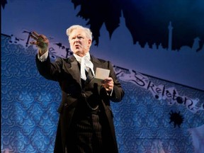 John Lithgow as Aeneas Posket, in The Magistrate, National Theatre, London. Photo by Johan Persson from the National Theatre's Facebook page.