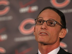 Former Als head coach Marc Trestman addresses Chicago media on Thursday after being named Bears' head coach.
Jonathan Daniel/Getty Images