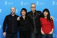 Actors Marc-Andre Grondin, Pierrette Robitaille, director Denis Cote and actress Romane Bohringer attend the Vic + Flo Saw a Bear Photocall during the 63rd Berlinale International Film Festival, February 10, 2013 in Berlin, Germany.  (Pascal Le Segretain/Getty Images)