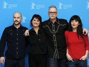 Actors Marc-Andre Grondin, Pierrette Robitaille, director Denis Cote and actress Romane Bohringer attend the Vic + Flo Saw a Bear Photocall during the 63rd Berlinale International Film Festival, February 10, 2013 in Berlin, Germany.  (Pascal Le Segretain/Getty Images)