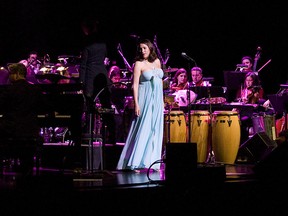 MONTREAL, QUE.: JULY 7, 2009 -- Singer China Forbes performs with her band and an orchestra during the Pink Martini performance at the Salle Wilfrid-Pelletier of Place des Arts for the Montreal International Jazz Festival on  Tuesday July 7, 2009. (THE GAZETTE/Dario Ayala)