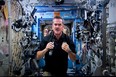 There was a surreal moment in outer space this morning, as the man who played Captain James T. Kirk chatted with real-life astronaut Chris Hadfield (pictured above) aboard the International Space Station. William Shatner, the Canadian-born actor of "Star Trek" fame, spoke for a few minutes with Hadfield, who is currently on a five-month space voyage.THE CANADIAN PRESS/Paul Chiasson