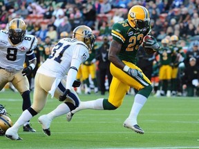 Jerome Messam, seen here against Winnipeg in 2011, has been acquired by the Als in a trade.
Ian Jackson/Canadian Press