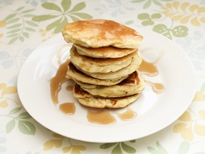 A plate full of Jamie Oliver’s fluffy pancakes. (Photo by Michelle Little)