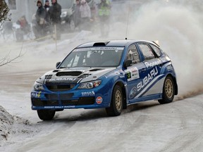 Subaru Rally Team Canada Wins Rallye Perce-Neige. Photo credit: Philippe Erickson (CNW Group/Subaru Canada Inc.)