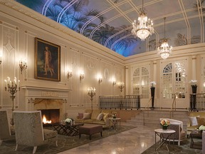Wedding receptions often start in the splendid, Neo-Classical Palm Court off of the lobby of the 100-year-old Ritz-Carlton Montreal .   CREDIT, Ritz-Carlton Montreal .