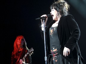 MONTREAL, QUE.: MARCH 25, 2013---- Rock group Heart in concert at Centre Bell with sisters Ann Wilson, right, (vocals) and Nancy Wilson, left, (guitar)  in Montreal on March 25, 2013.(Marie-France Coallier / THE GAZETTE)