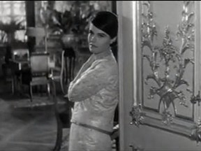 Delphine Seyrig in a  scene from the Alain Resnais film, Last Year at Marienbad (L' Année dernière à Marienbad)