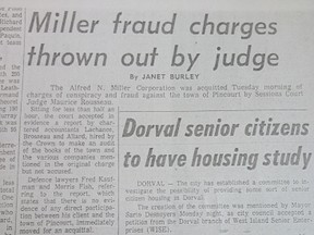 At the end of the ordeal, the court found there wasn't enough evidence to prove a system of corruption, as reported in The News and Chronicle from Nov. 6, 1969.