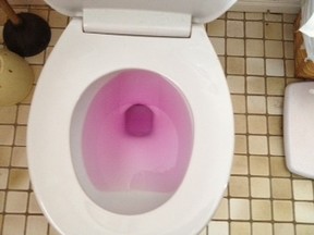 Water from taps and in toilets in St. Lazare was pink on Friday morning.