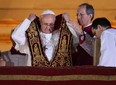 Newly elected Pope Francis I appears on the central balcony of St Peter's Basilica on March 13, 2013 in Vatican City, Vatican. Argentinian Cardinal Jorge Mario Bergoglio was elected as the 266th Pontiff and will lead the world's 1.2 billion Catholics.  (Photo by Peter Macdiarmid/Getty Images)