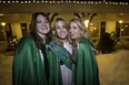 Meaghan Sherriffs (centre) queen and princesses Amanda Vincelette, left, and Samantha Foster outside the Willow on Sunday..