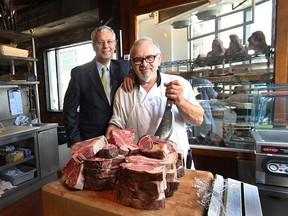 MONTREAL,  QUE: Douze Vingt et Un steakhouse.General manger Gino Mourin and master butcher/ grillman Gavino D'Iglio  are shown in this file photo from 2012. (Marie-France Coallier/THE GAZETTE)