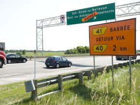 Exit 41 off Highway 40 has been closed for two years. (Graham Hughes/THE GAZETTE)