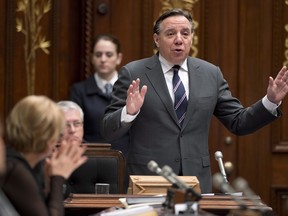 His party may have expressed only three concerns about Bill 14 when it was first proposed by the Parti Quebecois government. But now Coalition Avenir Quebec Leader Francois Legault has added half a dozen more changes to the controversial attempt to toughen Quebec's language laws. Will the PQ give in? THE CANADIAN PRESS/Jacques Boissinot