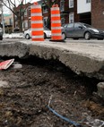 Sidewalk repairs are needed across Montreal. But the borough of Villeray-St-Michel-Parc-Extension has decided to give all of its sidewalk repairs to its blue collars after a private sector bid was more than 40 per cent higher than the borough's estimate.
(Allen McInnis / THE GAZETTE)