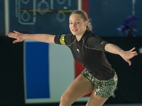 Senior skater Julia Mulhern performs her routine.