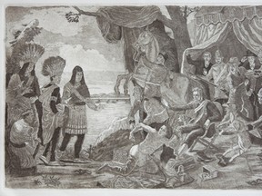 Artist Kent Monkman - whose etching "My Treaty is With My Crown" will be up for auction at ARTSIDA – has been described by Toronto filmmaker and Elton John's husband, David Furnish, as “the Canadian artist who is exploding the mythology of the West one brushstroke at a time.”