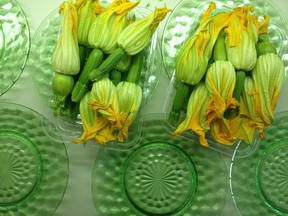 Female zucchini blossoms (Photo by Joanna Notkin)