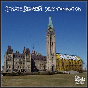 This week's cartoon pretty well sums up how a lot of us are feeling about the Canadian senate....