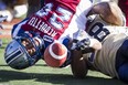 Running-back Victor Anderson, seen here committing a fumble, has been released by the Alouettes.
Dario Ayala/The Gazette