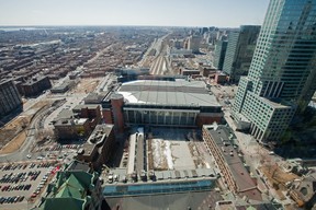 MONTREAL, QUE.: MARCH 30, 2011-- A West-facing view of the Bell Centre in downtown Montreal.