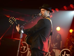 Justin Timberlake performs at Myspace Secret Show @ SXSW on March 16, 2013 in Austin, Texas.  (Photo by Jason Kempin/Getty Images for Myspace)