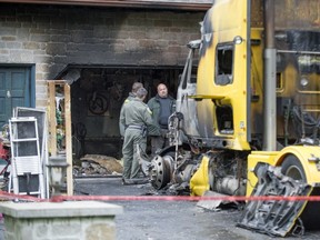 The truck caught fire about 6 a.m. Saturday. The cause was still under investigation Monday.