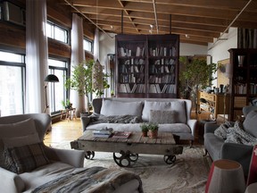 MONTREAL, QUE.: MARCH 7, 2013-Artist, designer, clothing/furniture/housewares/lifestyle boutique owner and all-round creative spirit Lysanne Pepi's living room n, in her  Montreal loft on Thursday March 7, 2013.  (Vincenzo D'Alto/THE GAZETTE) ORG XMIT: 45988
