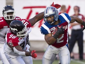 Veteran running back Brandon Whitaker has re-signed with the Als.
Paul Chiasson/Canadian Press