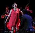 China Forbes and members of Pink Martini onstage at Salle Wilfird-Pelletier