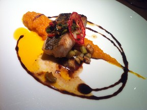 Pan seared Dori with smoked chimichurri and a butternut squash puree. (photo by Jessica Grana)