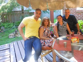 Friday before Father's Day was beautiful to sit outside on the patio.