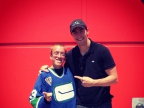 Me and Alex burrows from the Vancouver Canucks