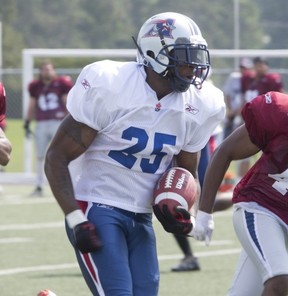 Jerome Messam is seen here earlier at camp - when he was healthy.
Vincenzo D'Alto/The Gazette