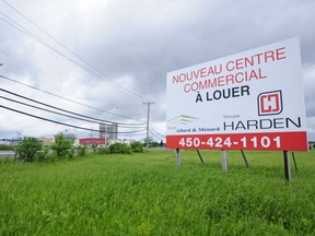 This lot is set to be developed into a strip mall later this year. Harden group VP Tyler Harden said retailers are already shying away because of the PQ government.