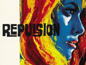 Catherine Deneuve, in a detail from the poster for Repulsion. (The Film Society/ Le Cinéclub
