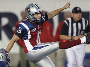 Sean Whyte remains the Als' kicker - despite a strong performance by Delbert Alvarado against Toronto.
John Mahoney/The Gazette