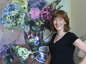 Susan in her Shaughnessy Village Studio (photo by Sharman Yarnell)